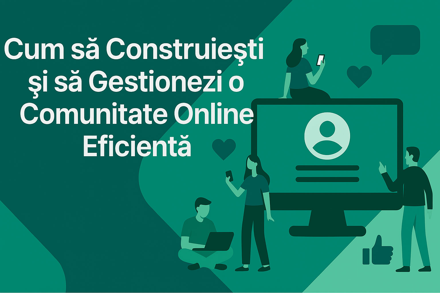 Ilustrație digitală care evidențiază o comunitate online activă cu interacțiuni și branduri conectate